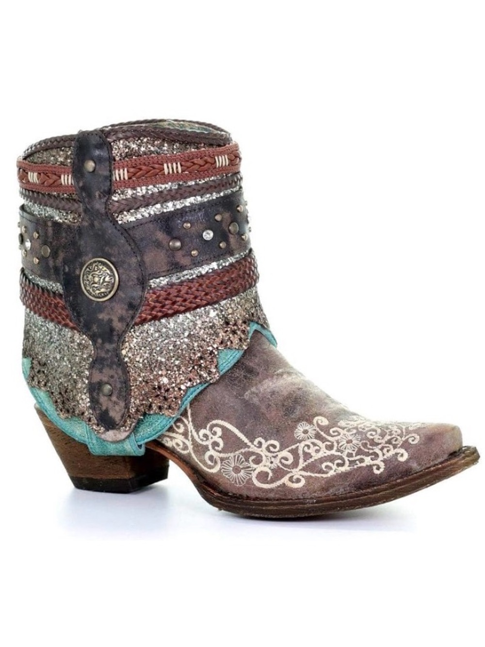 NWT Corral Women's A3690 Turquoise/Tan Boots Size 8.5